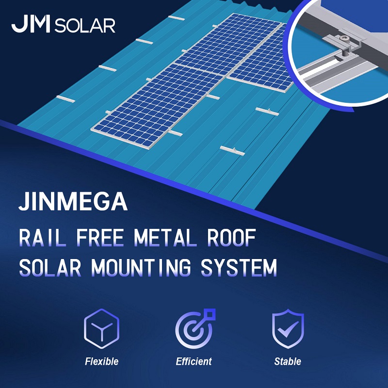 Producto destacado | Descubra los sistemas de montaje solar para techos metálicos sin rieles de JinMega