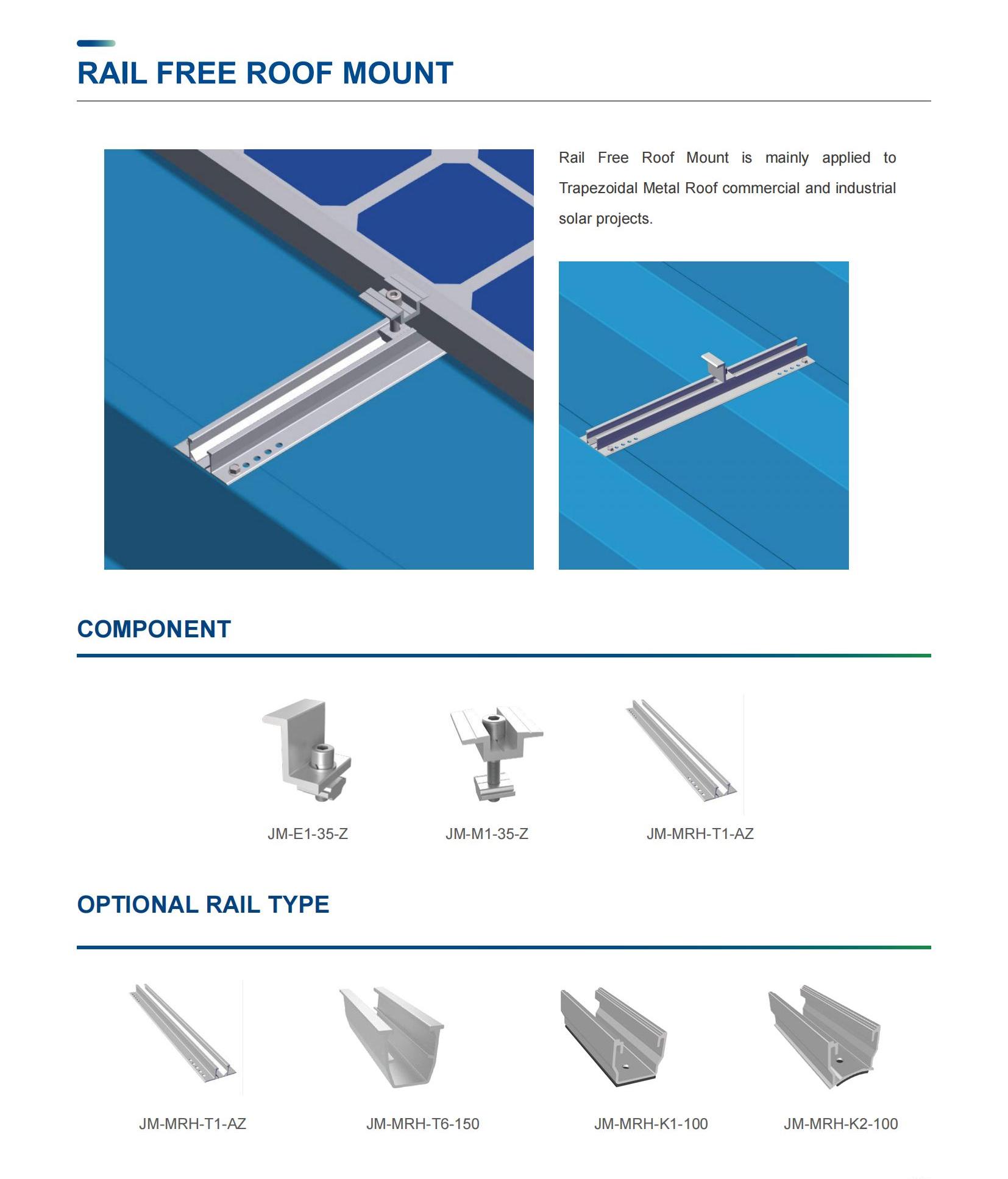 Rail-Free Metal Roof Solar Mounting 