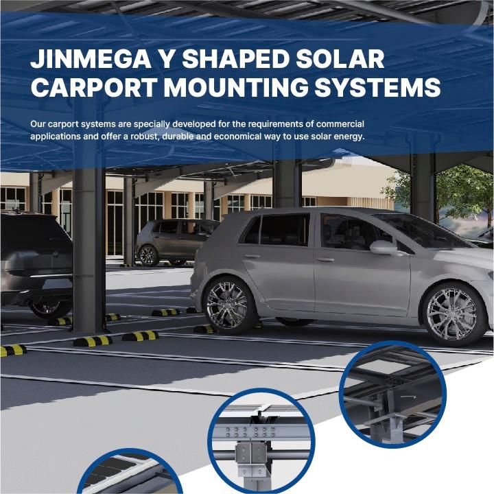 Producto destacado | Sistema de montaje para marquesina solar en forma de Y de JinMega