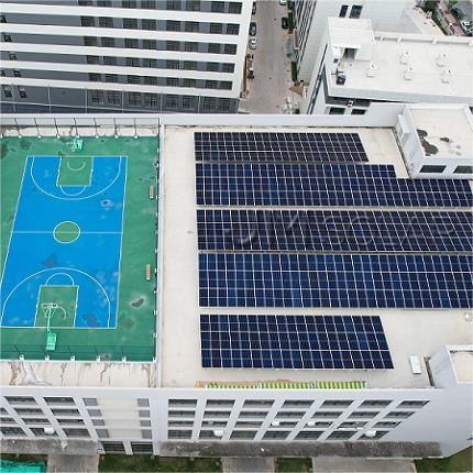 Proyecto destacado | Proyecto solar comercial de 390 kWp en azotea plana en Xiamen, China
